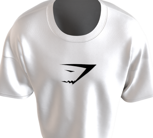 GYM SHARK HYPED WHITE OVERSIZED TEE